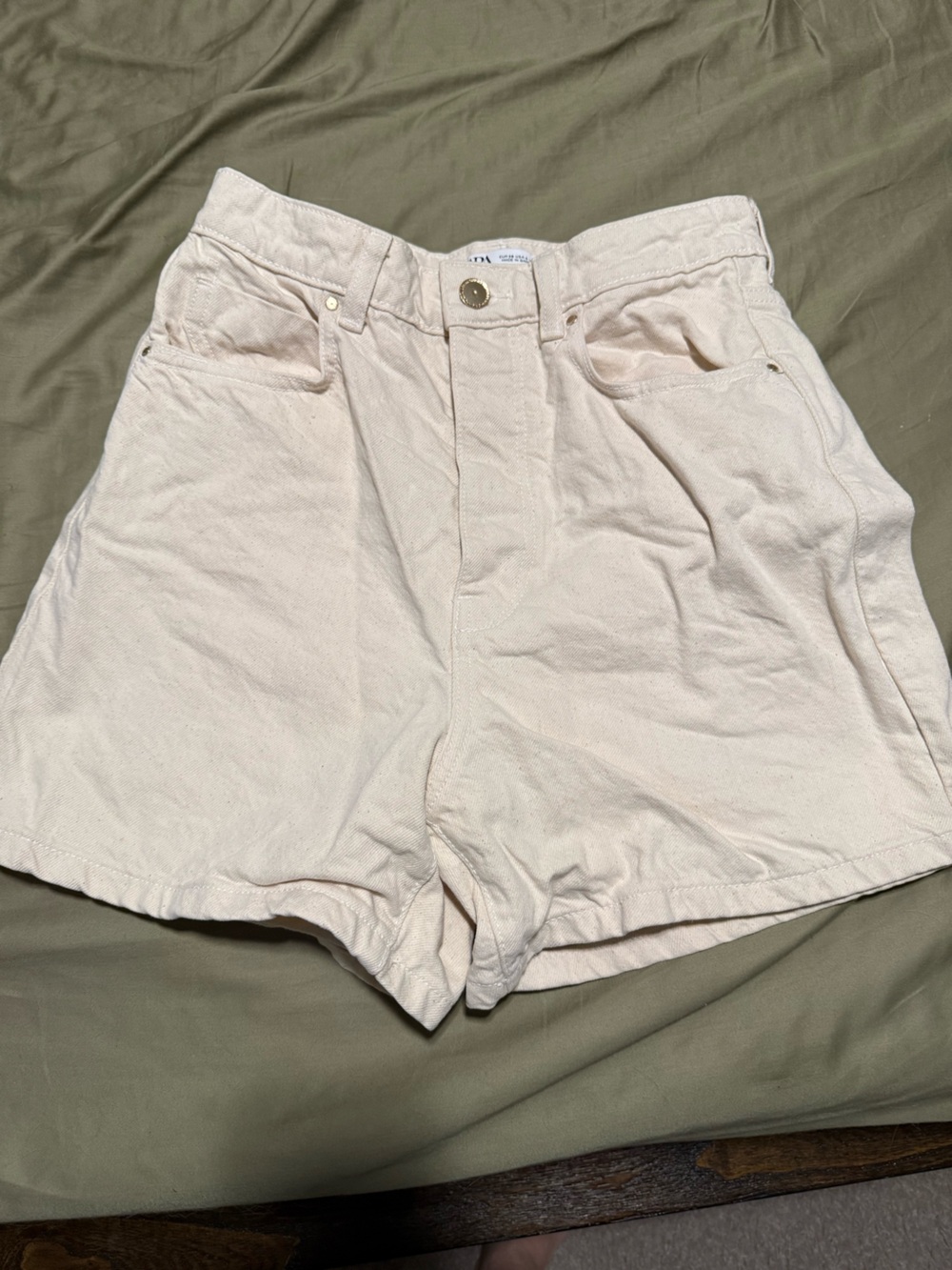 Zara Pale Pink High-Waist Women's Casual Shorts